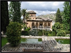 Ogród, Zespół, Warowny, Alhambra, Pałacowy